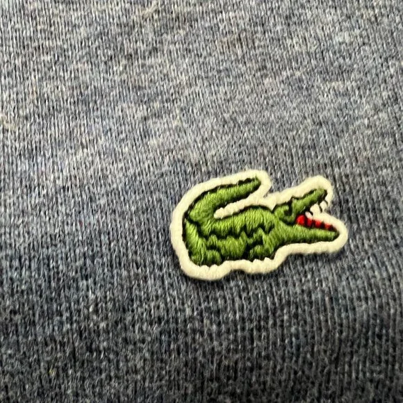 Lacoste Crewneck Cotton Crewneck Sweatshirt, Blue, Logo Womens S/Mens XS - Picture 2 of 12